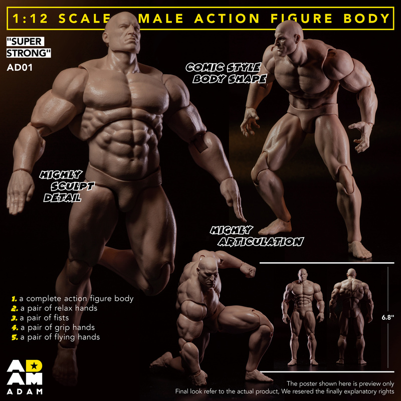 Model Kit Kshatriya - Muff Toys Adam 1/12 Męskie silne