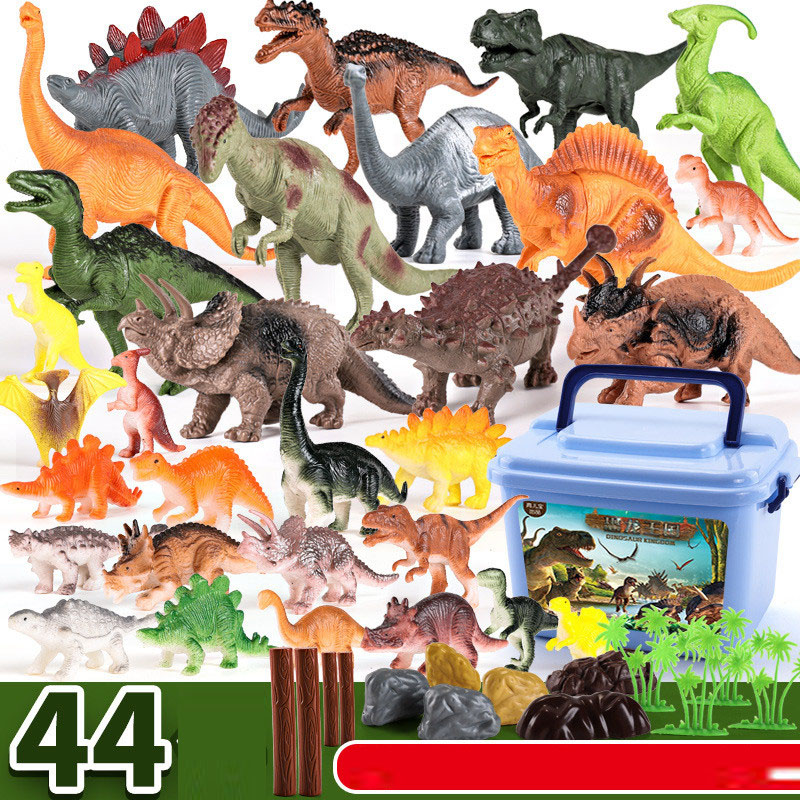 Model Kit Dinosaur - 44 szt. Zestaw jurajskich dinozaurów symulacyjny