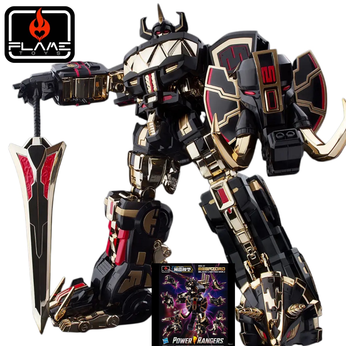 Model Kit Megazord - Flame Toys Furai Model Megazord Czarna