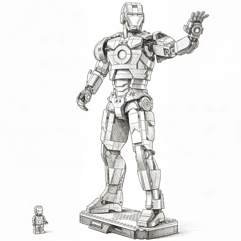 1297 elementów MOC Man Mark 3  – Model Kit Armored Core recenzja i cena